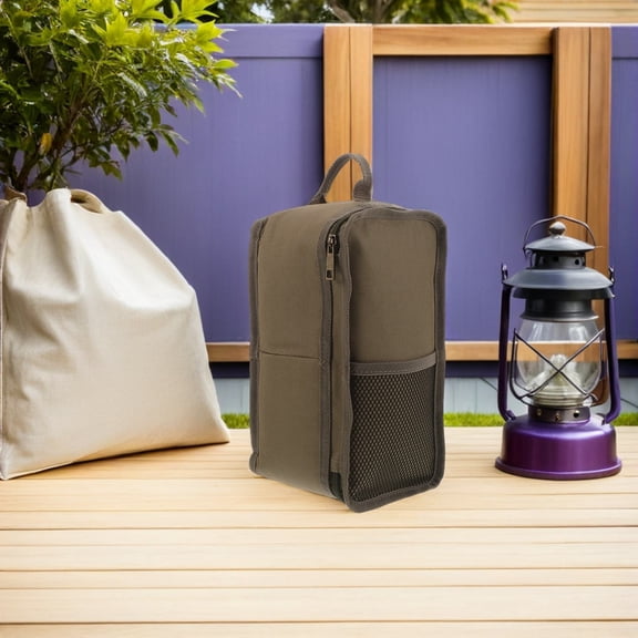 FENGGUIQU Olive Green Camping Lantern Bag with Space Saving Design and Reinforced Padding for Car Camping
