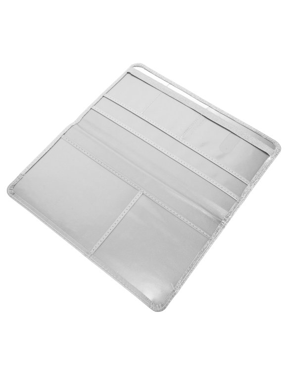 Large Capacity Grey PU Wallet Travel Document Card Organizer