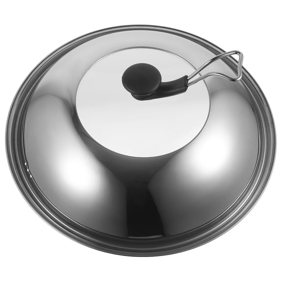 FENGGUIQU Stainless Steel Pan Lid Replacement Cover, Anti-Splash Cookware Accessory, 1-Pack