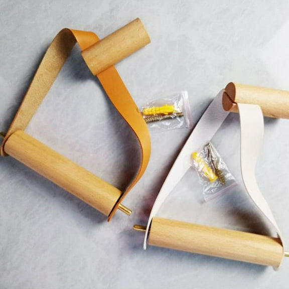 FENGGUIQU Practical Wooden Paper Towel Hanging Rack for Roll Paper Storage in Kitchen and Bathroom