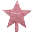 thumbnail image 1 of FENGGUIQU Pink 20cm Sparkle Star Christmas Tree Topper Glittering Ornament for Home Decor, 1 of 7