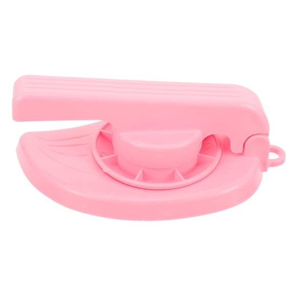 FENGGUIQU Manual Dumpling Skin Presser in Pink Plastic Ideal for Dumpling and Noodle Restaurants