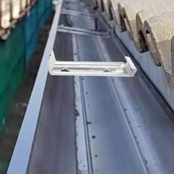 FENGGUIQU Plated Silver Aluminum Alloy Gutter Hook Heavy Duty Universal Fit for Gutter Installation Outdoor Use