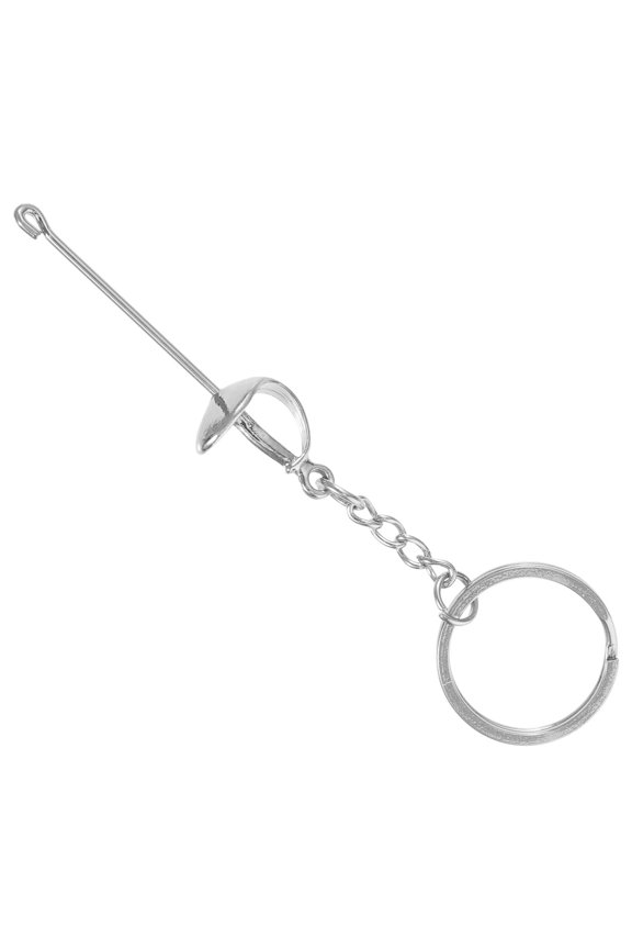 Plated Fencing Gear Keychain, Metal Key for Backpack, Sports Fan Accessory, Portable and Stylish