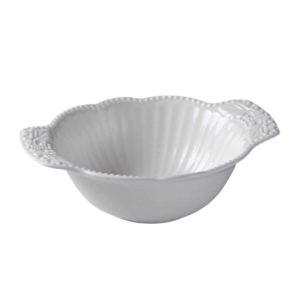 FENGGUIQU Porcelain Salad Bowl White European Design for Restaurant ...