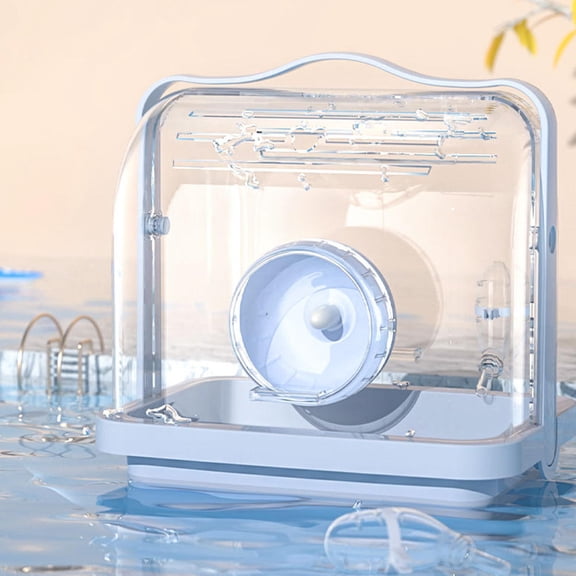 FENGGUIQU Plastic Hamster Travel Cage with Cozy Ventilation for Outdoor Small Pets