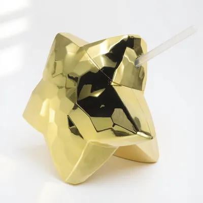 FENGGUIQU Portable Golden Star Shape Water Cup with Straw for Summer Parties and Events