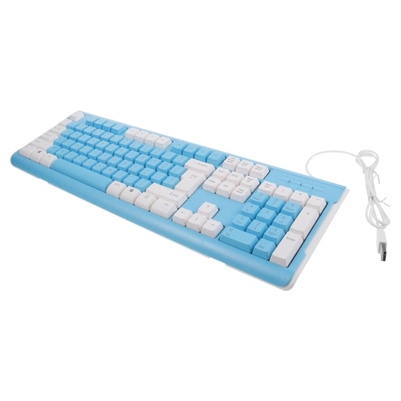 FENGGUIQU Blue Gaming Keyboard USB Wired for Computer with Number Pad and Non Conflict Keys