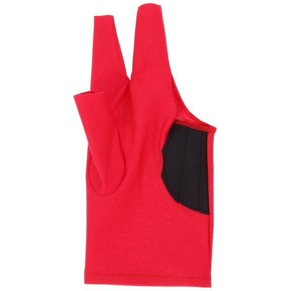 FENGGUIQU Red Protective Billiard Gloves for Pool Cue, 1 Set Washable and Reusable