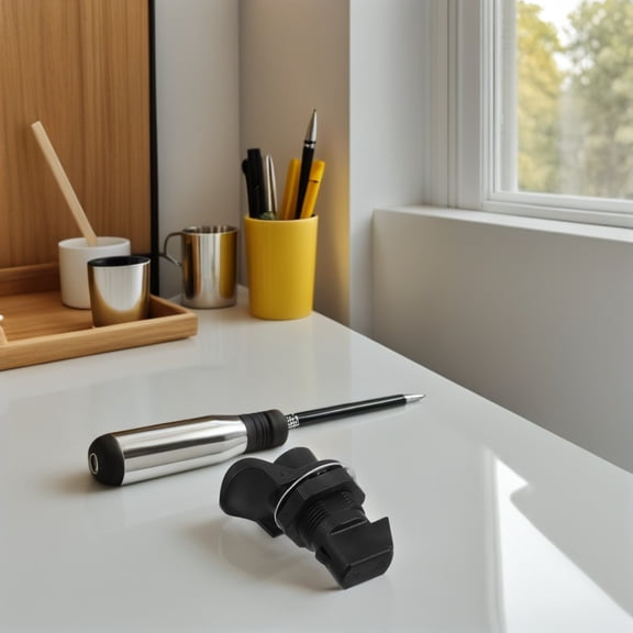 FENGGUIQU Push Button Latch Lock Black PP Locking Mechanism For Cabinet Doors 1 Set