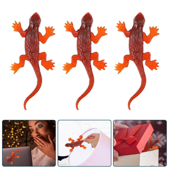 FENGGUIQU Realistic Gecko Toys for Decoration with Assorted Color PVC Material 20 Pieces Lifelike Party Trick