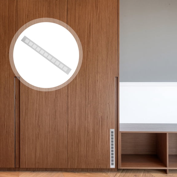 FENGGUIQU Cabinet Vent Silver Aluminum Alloy for Home Use with Breathable Mesh