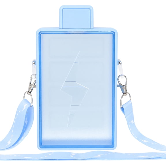 FENGGUIQU Sky-Blue Rectangular Plastic Gym Sipping Bottle Easy to Carry