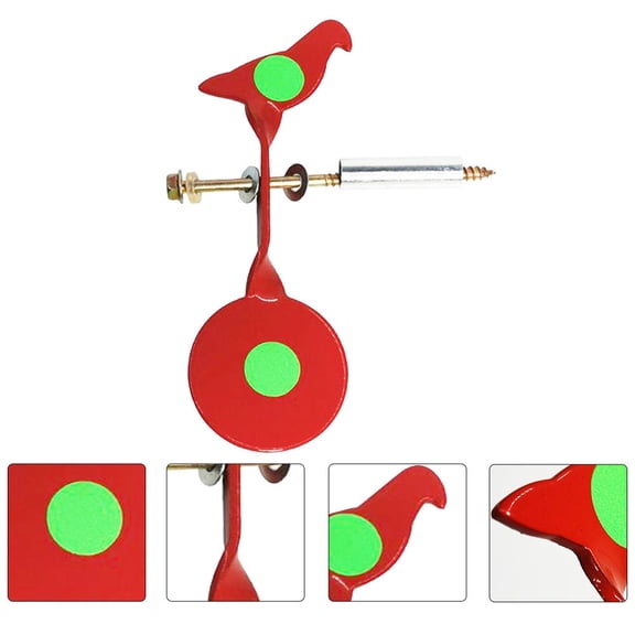 FENGGUIQU Stainless Steel Hanging Wall Mounted Target for Outdoor Shooting Practice with Portable Red Alloy