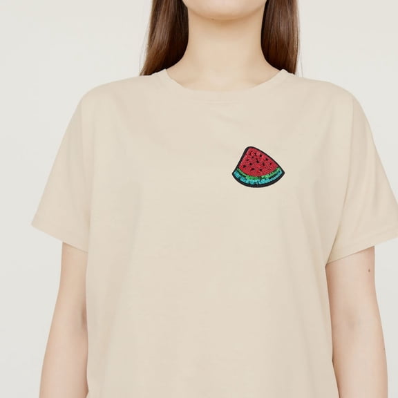 FENGGUIQU Red Fruit Applique Patches DIY Clothing Patch Polyester Twill for Clothes 5Pcs