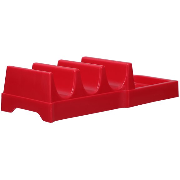 FENGGUIQU Red Plastic Taco Holder Stand Multifunctional Wave Shape for Kitchen Snack Serving