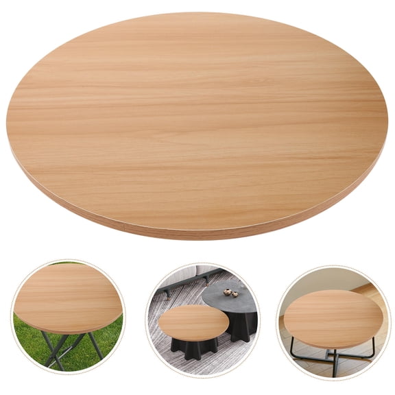 FENGGUIQU Replacement round Table Top Thick Wood Grain Board for Hotel Home