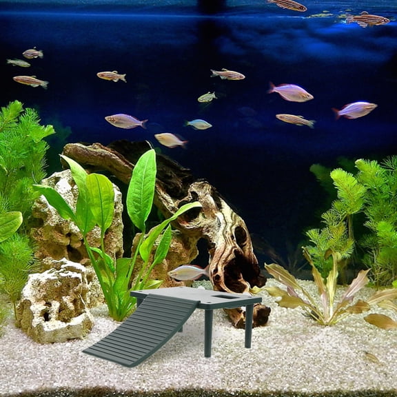 FENGGUIQU Reptile Climbing Platform Green Plastic Turtle Drying Table with Thoughtful Design