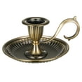 thumbnail image 1 of FENGGUIQU Vintage Style Metal Taper Candle Holder with Handle, Elegant Retro Candlestick for Tabletop Decor, 1 of 8