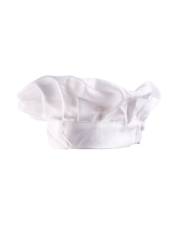 White Round Cap Unisex Food Service Hat for Catering Restaurants
