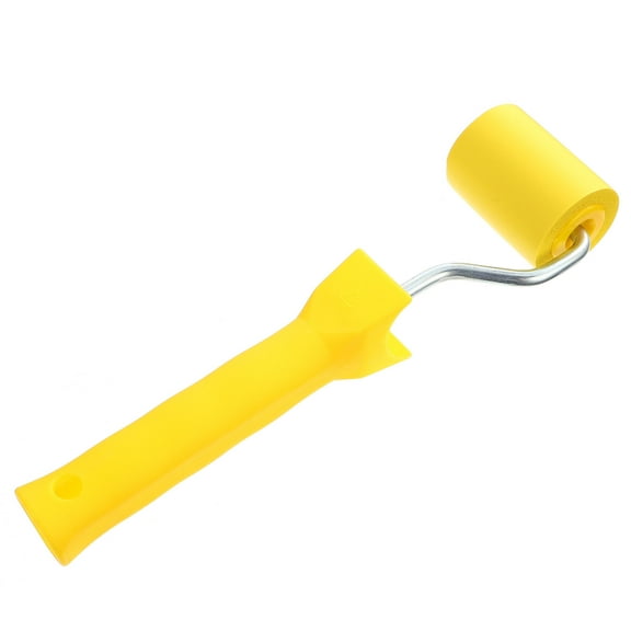 FENGGUIQU Yellow Rubber Roller with Plastic Table Top, 1 Set Vinyl Installation Tool for Flooring and Wallpaper