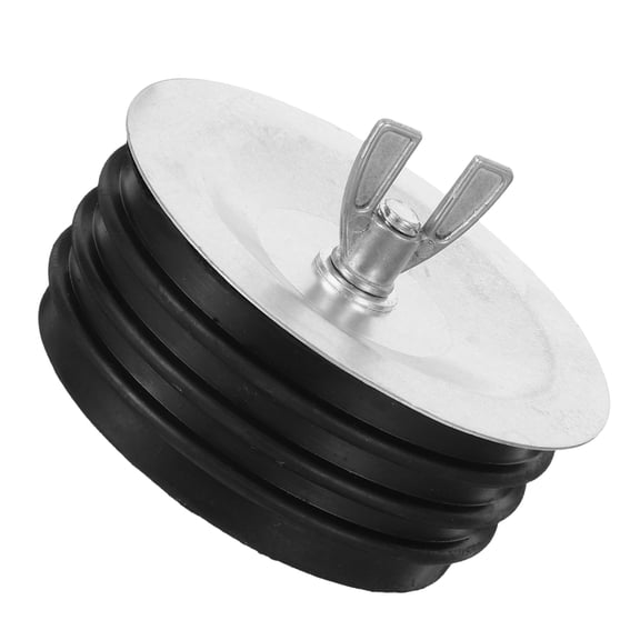 FENGGUIQU Sewer Cleanout Cover Rubber Drain Plug with Reinforced Metal for Kitchen and Utility Sinks