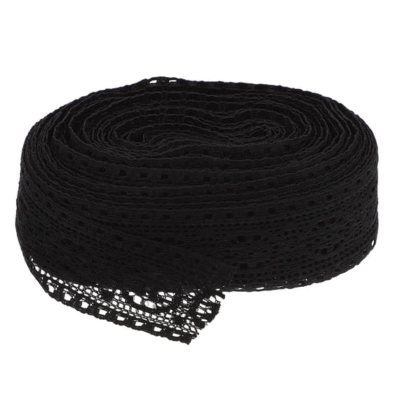 FENGGUIQU Black Elastic Lace Trim for Sewing Decorative Garment Edging and DIY Accessories