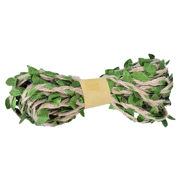 FENGGUIQU DIY Accessory Green Hemp Leaf Rope for Room and Party Decoration