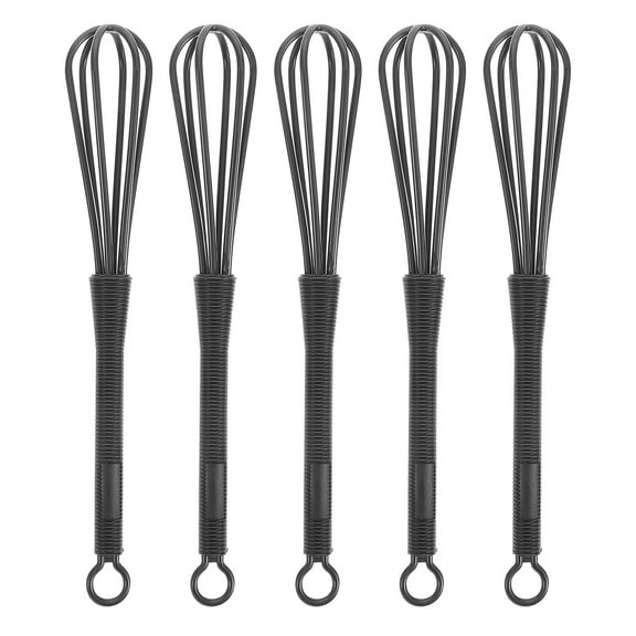 FENGGUIQU Small Plastic Whisks Versatile Tools for Hair Dye Mixing Cooking 5Pcs
