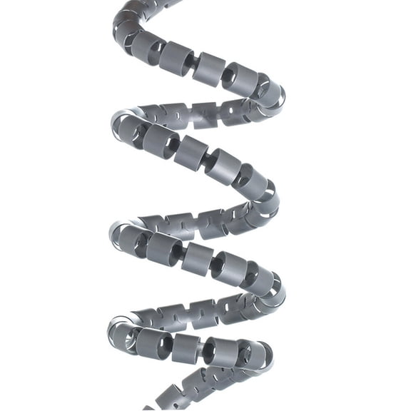 FENGGUIQU Spiral Cable Wrap Light Grey Pe Material Cord Organizer for Tidy Home and Office Cables