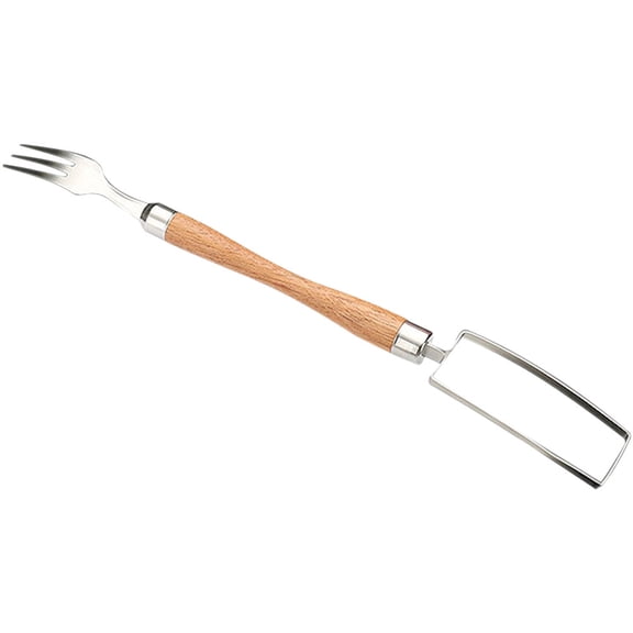FENGGUIQU Stainless Steel Fruit Fork Melon Cubes Serving Tool for Cooking 1Pack