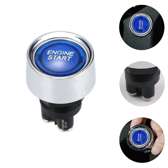 FENGGUIQU Universal Car Ignition Start Button with LED Light, ABS and Aluminum Alloy Material