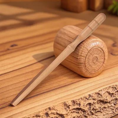 FENGGUIQU Reusable Wood Yarn Winder Stick Light Brown Sturdy Yarn Ball Making Tool for Organizing