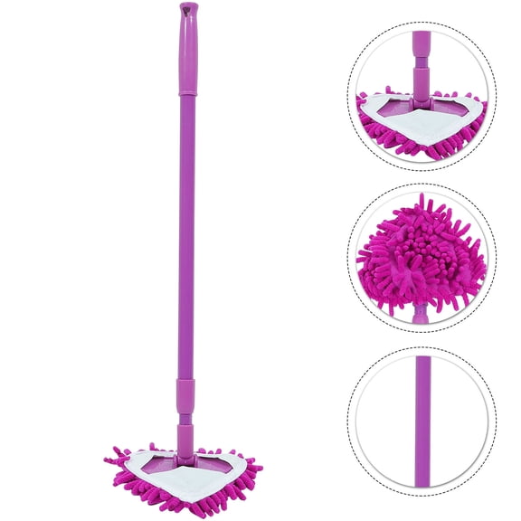 FENGGUIQU Chenille Telescopic Mop with Adjustable Handle for Efficient Household Cleaning and Easy Storage