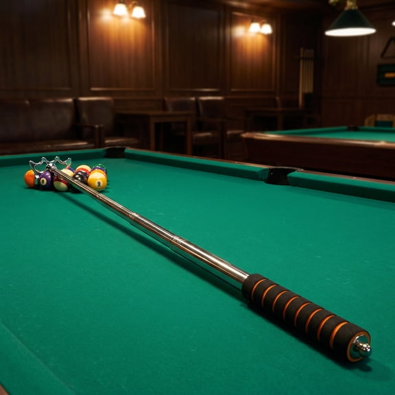 FENGGUIQU Adjustable Telescoping Stainless Steel Pool Bridge Stick with Detachable , 58 Inches for Easy Carry and Versatile Use
