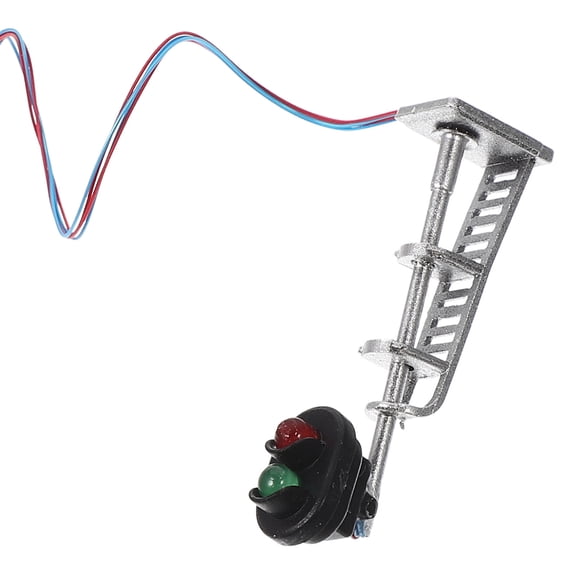 FENGGUIQU Realistic Traffic Light Model Silver Metal ABS Vivid Design Decor