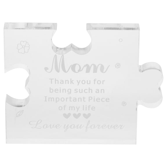 FENGGUIQU Transparent Ceramic Mother's Day Puzzle Tabletop Decoration for Party and Home