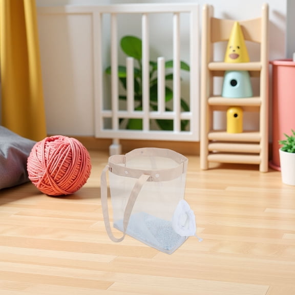 FENGGUIQU Transparent Mesh Cat Carrier Tote Lightweight Portable Bag for Pet Outings and Short Trips