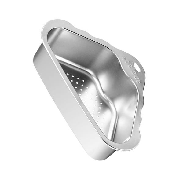 FENGGUIQU Triangle Shape Sink Corn Holder Vegetable Drain Basket Stainless Steel Straining for Kitchen 1Set