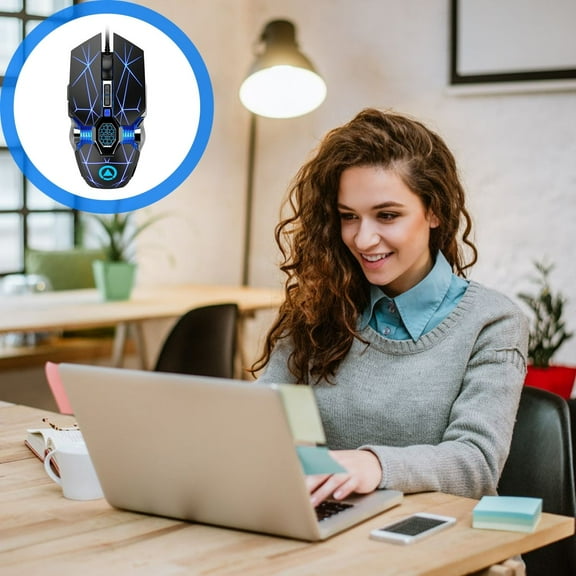 FENGGUIQU Gaming Mouse with Rgb Backlit USB Corded Optical for Computer Use