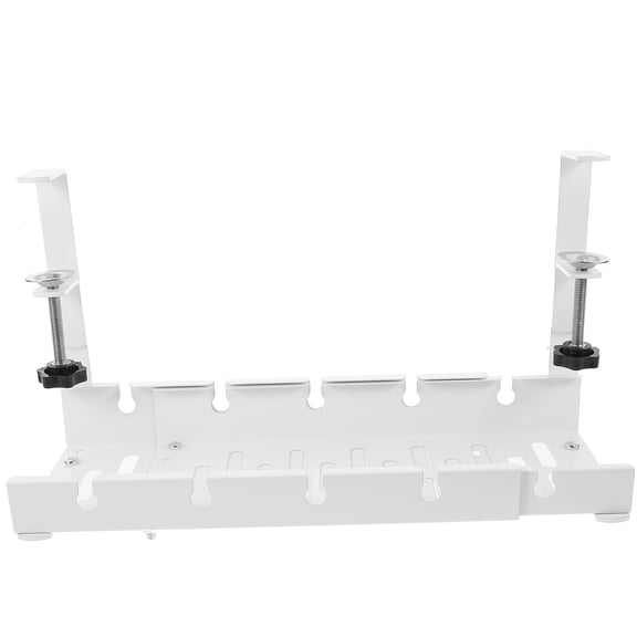 FENGGUIQU White Cable Management Tray Organizer Set for Under Desk Use, Ideal for Office and Home Workspace