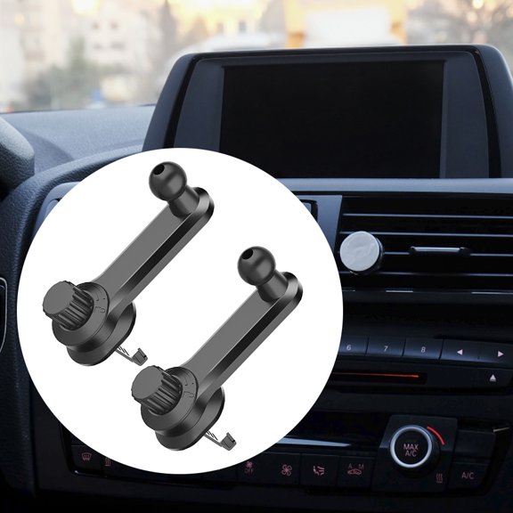 FENGGUIQU 2-Pack Black Car Phone Holder Mount, Universal Mobile Device Bracket Compatible with Vehicle Air Outlets
