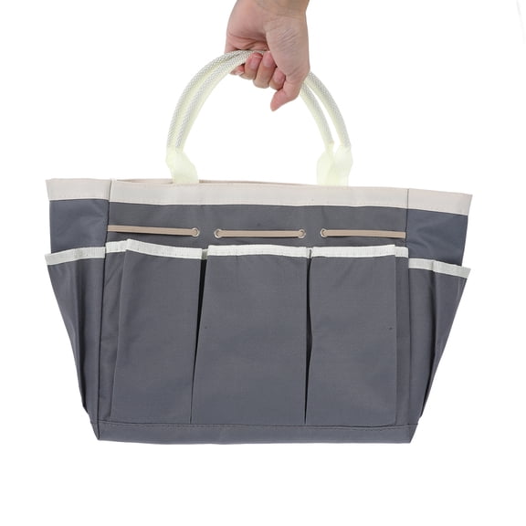 FENGGUIQU Dark Gray Utility Tote Bag for Gardening Tools, 600D Oxford Cloth, 1-Pack Organizer Tote
