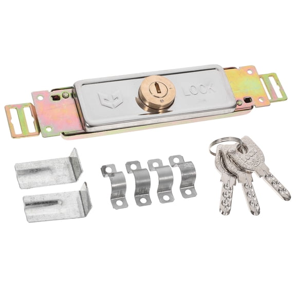 FENGGUIQU Iron Rolling Door Lock with Easy Push Mechanism for Secure Garage and Warehouse Use