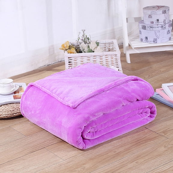 FENGGUIQU Versatile Violet Flannel Fleece Blanket Super Comfy for Winter and Outdoor Use