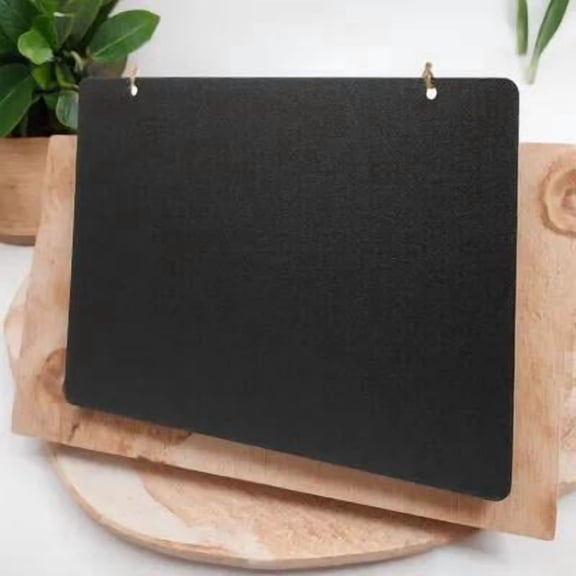 FENGGUIQU Black Wall Hanging Chalkboard Sign Erasable Message Board for Door Decor