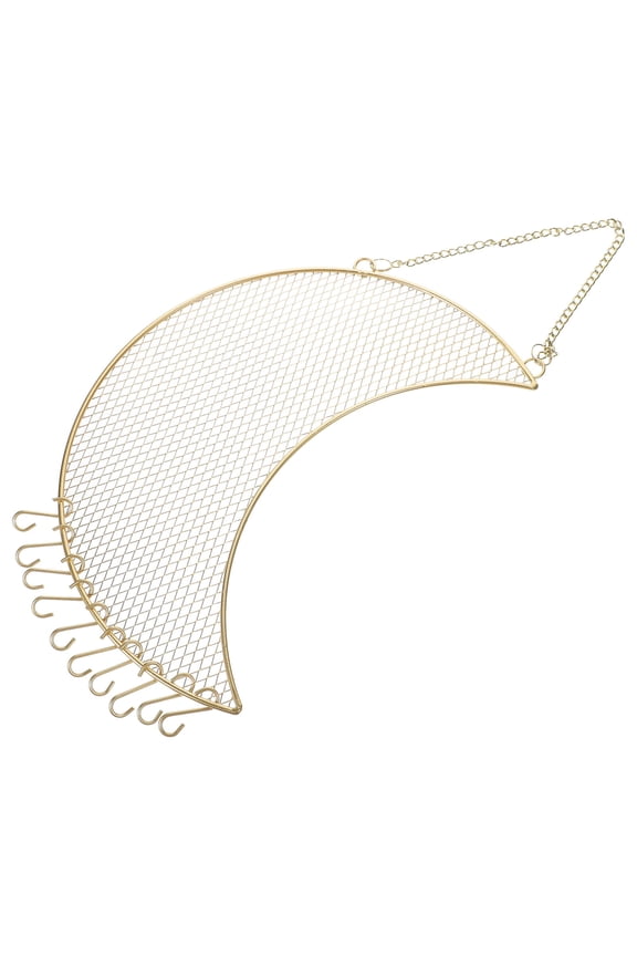 Wall Mounted Jewelry Holder with Hooks for Necklaces, Bracelets, and Accessories Storage