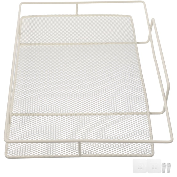 FENGGUIQU White Wall Mounted Router Holder No Drilling Easy Install Home Storage Rack
