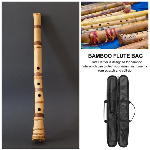 FENGGUIQU Bamboo Flute Carrying Case Oxford Cloth for Outdoor Practice 1Pack