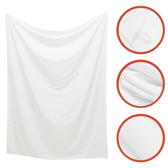 FENGGUIQU White Background for Photography Polyester Fabric Backdrop for Weddings and Photo Sessions